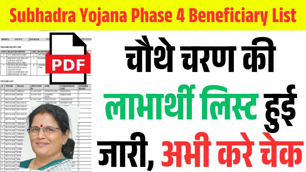 Subhadra Yojana Phase 4 Beneficiary List: चौथे चरण की लाभार्थी लिस्ट हुई जारी, अभी करे चेक